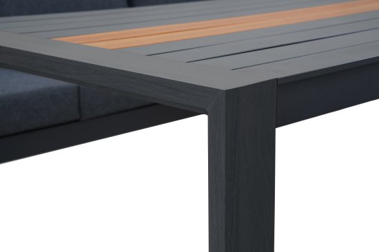 Набор садовой мебели для обеда с подушками BEGINIA Tekos Алюминий Стол, диван Серый / серебристый