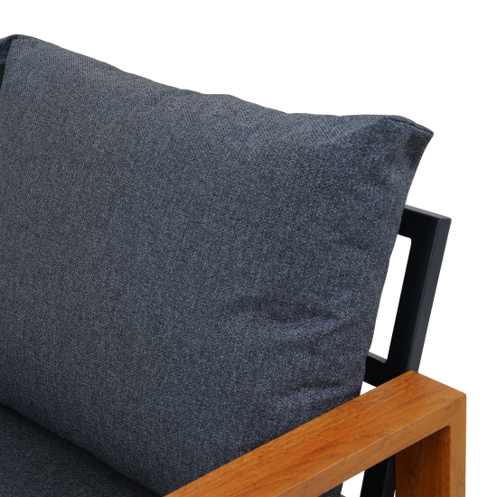 Набор садовой мебели для обеда с подушками BEGINIA Tekos Алюминий Стол, диван Серый / серебристый