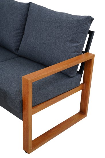 Набор садовой мебели для обеда с подушками BEGINIA Tekos Алюминий Стол, диван Серый / серебристый