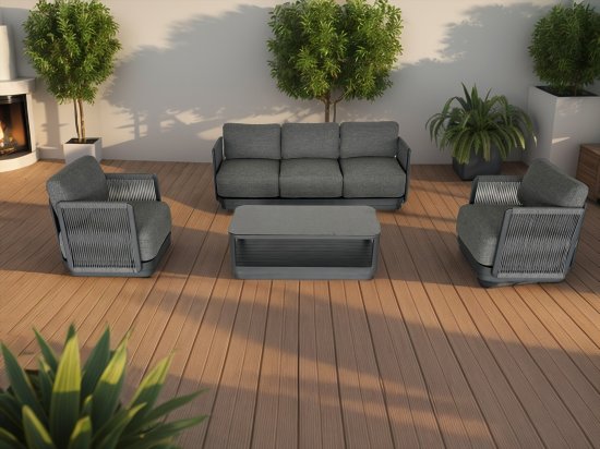 Набор садовой мебели BEGINIA Tobol алюминий серый