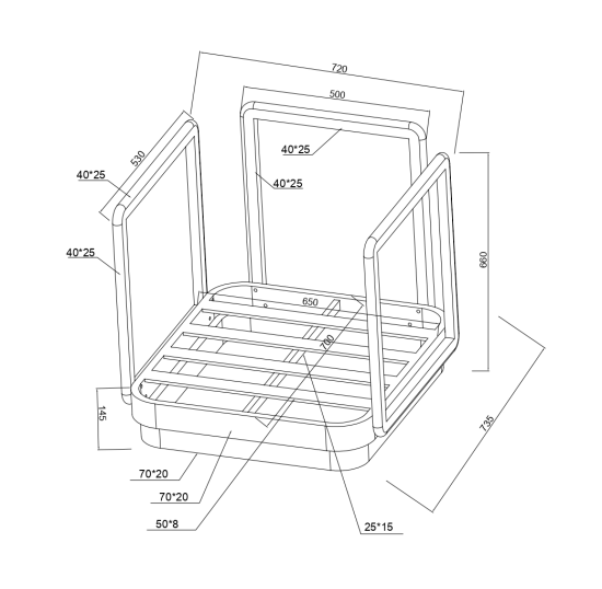 Набор садовой мебели BEGINIA Tobol алюминий серый