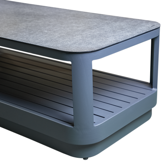 Набор садовой мебели для отдыха с подушками BEGINIA Tobol Алюминий Стол, диван, кресло 2 шт Серый / серебристый