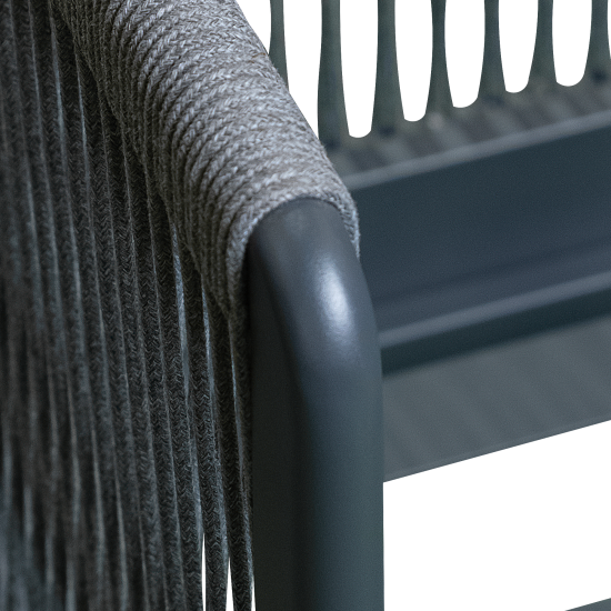 Набор садовой мебели для отдыха с подушками BEGINIA Tobol Алюминий Стол, диван, кресло 2 шт Серый / серебристый