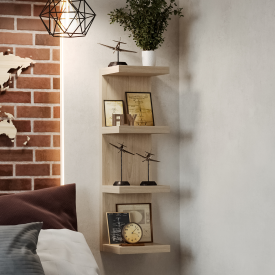 Полка настенная Шведский стандарт Фора 100Е 30x26.7 см со скрытым креплением ДСП цвет дуб сонома