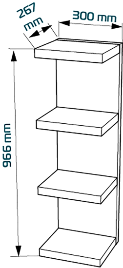 Полка настенная Шведский стандарт Фора 100Е 30x26.7 см со скрытым креплением ДСП цвет дуб сонома