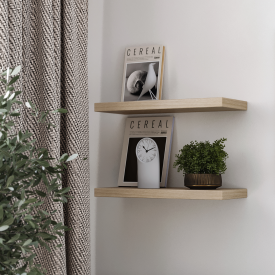 Полка настенная Шведский стандарт Фора 1.6 25x60 см со скрытым креплением ДСП цвет дуб сонома