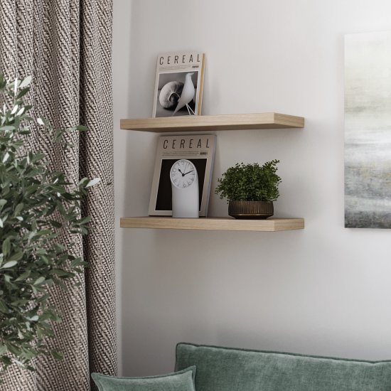 Полка настенная Шведский стандарт Фора 1.6 25x60 см со скрытым креплением ДСП цвет дуб сонома