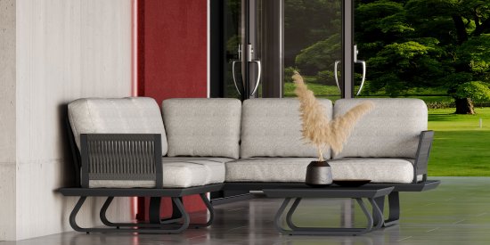 Набор садовой мебели BEGINIA Bering алюминий серый