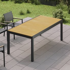 Раздвижной садовый стол Beginia Beshtau 180-240x100x75 см алюминий бежевый
