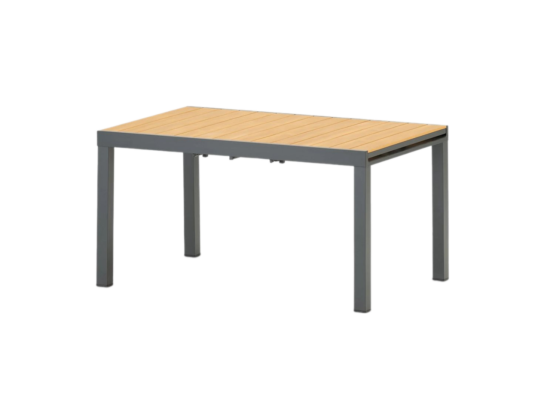 Раздвижной садовый стол BEGINIA Beshtau 180-240x100x75 см алюминий бежевый