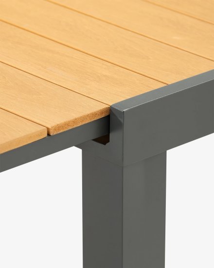 Раздвижной садовый стол BEGINIA Beshtau 180-240x100x75 см алюминий бежевый