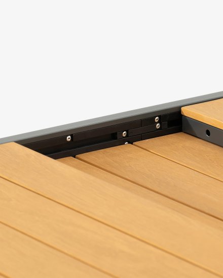 Раздвижной садовый стол BEGINIA Beshtau 180-240x100x75 см алюминий бежевый