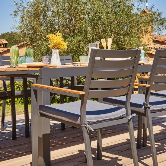 Кресло садовое BEGINIA Beshtau 58x52x85 см алюминий антрацит