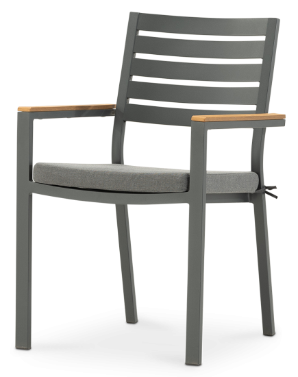 Кресло садовое BEGINIA Beshtau 58x52x85 см алюминий антрацит