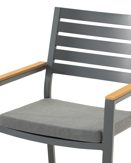 Кресло садовое BEGINIA Beshtau 58x52x85 см алюминий антрацит