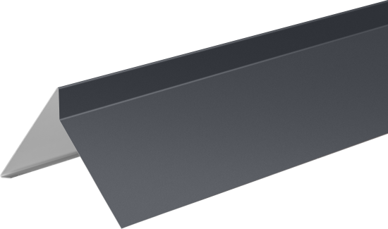 Планка ветровая для мягкой кровли 110x120x2000 мм 0.4 мм RAL 7024 серый