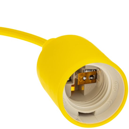 Патрон для лампы E27 Rev ПВХ 40 Вт IP20 с подвесом желтый (24643 5)