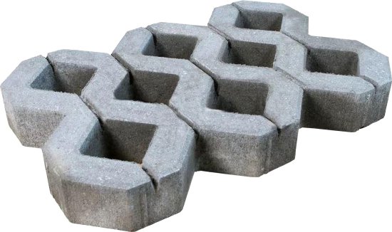 Газонная решетка 400x600x100 мм серый