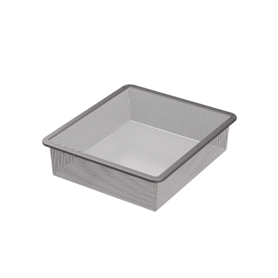 Корзина мелкосетчатая Лион 34.2x38.3x8.5 см цвет серый