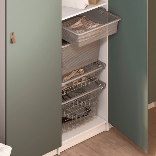 Корзина мелкосетчатая Лион 34.2x38.3x8.5 см цвет серый