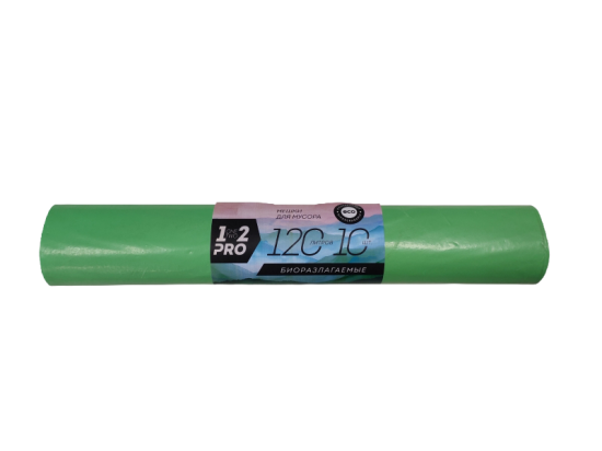 Мешки для мусора Био 27 мкм 120 л цвет зеленый 10 шт.