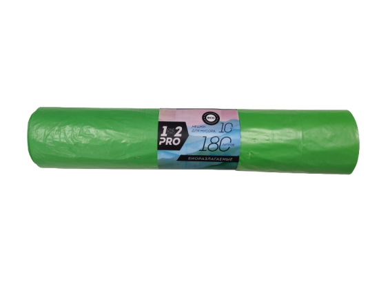 Мешки для мусора Био 32 мкм 180 л цвет зеленый 10 шт.