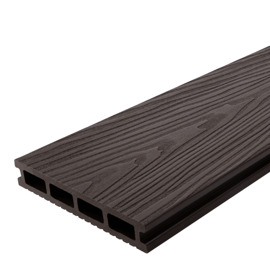 Террасная доска ДПК T-Decks цвет Венге 3000x150x25 мм двусторонний вельвет 0.6 м²
