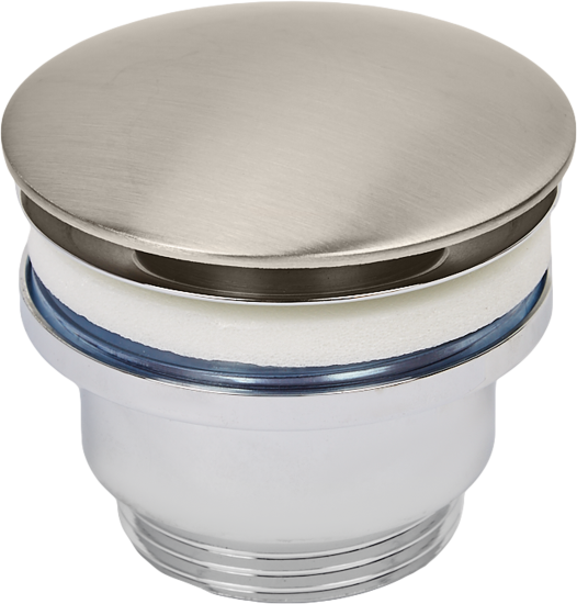 Выпуск для раковины MONLID 40 мм клик-клак с переливом никель