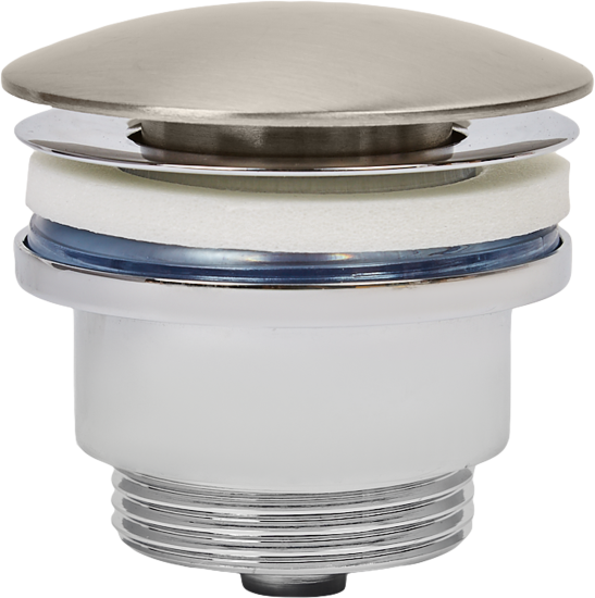 Выпуск для раковины MONLID 40 мм клик-клак с переливом никель