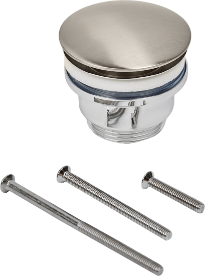 Выпуск для раковины MONLID 40 мм клик-клак с переливом никель