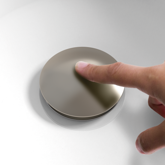 Выпуск для раковины MONLID 40 мм клик-клак с переливом никель