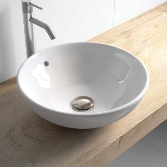 Выпуск для раковины MONLID 40 мм клик-клак с переливом никель