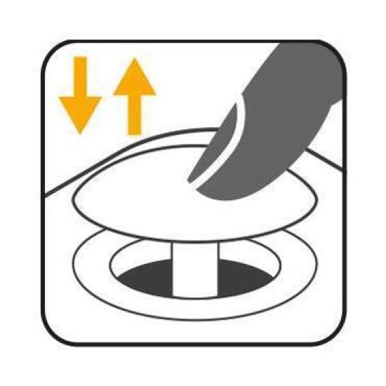 Выпуск для раковины MONLID 40 мм клик-клак с переливом хром