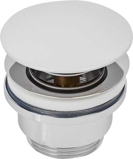 Выпуск для раковины MONLID 40 мм клик-клак с переливом белый