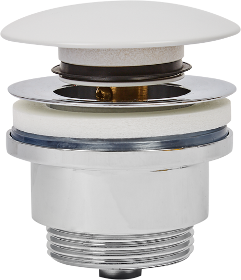 Выпуск для раковины MONLID 40 мм клик-клак с переливом белый