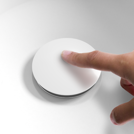 Выпуск для раковины MONLID 40 мм клик-клак с переливом белый