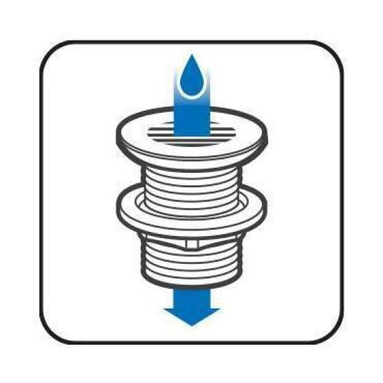 Выпуск для раковины MONLID 40 мм решетка без перелива хром