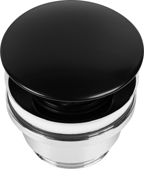 Выпуск для раковины MONLID 40 мм клик-клак с переливом черный