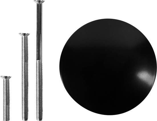 Выпуск для раковины MONLID 40 мм клик-клак с переливом черный