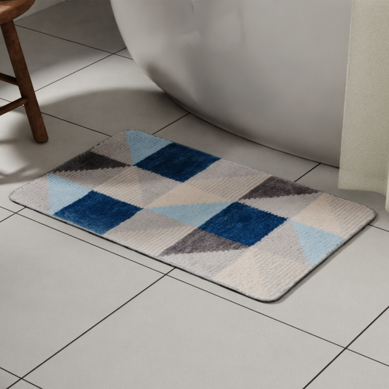 Коврик для ванной Fixsen Visa 50x80 см цвет серо-голубой