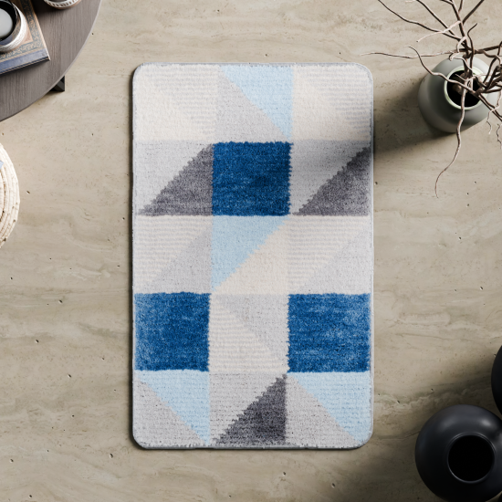 Коврик для ванной Fixsen Visa 50x80 см цвет серо-голубой