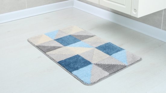 Коврик для ванной Fixsen Visa 50x80 см цвет серо-голубой