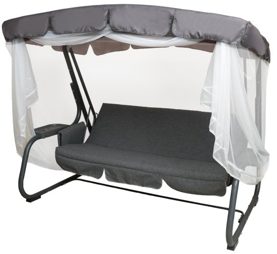 Качели садовые Nateria Ривьера 3-х местные 280 кг цвет серый