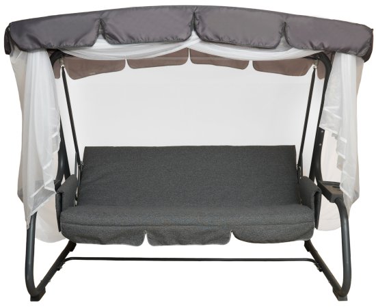 Качели садовые Nateria Ривьера 3-х местные 280 кг цвет серый