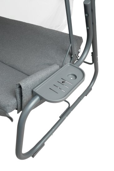 Качели садовые Nateria Ривьера 3-х местные 280 кг цвет серый