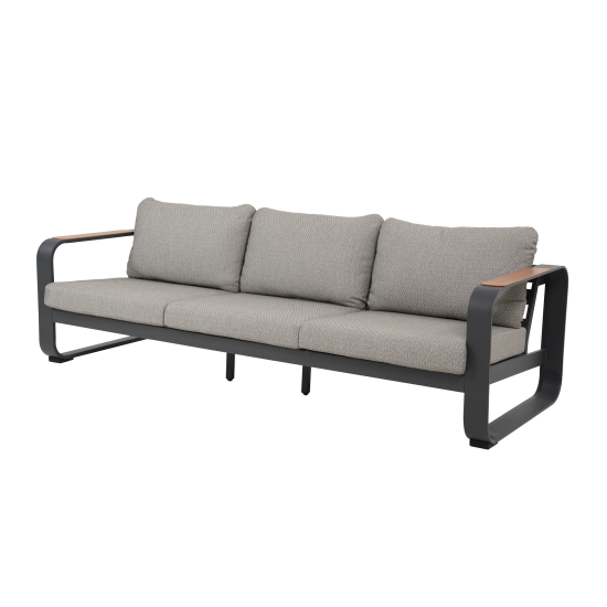 Набор садовой мебели BEGINIA Aldan алюминий серый стол, диван 1 шт, кресло - 2 шт