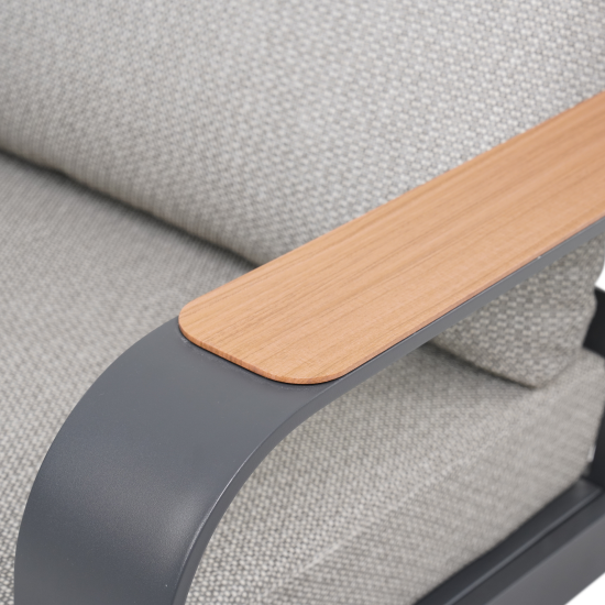 Набор садовой мебели BEGINIA Aldan алюминий серый стол, диван 1 шт, кресло - 2 шт