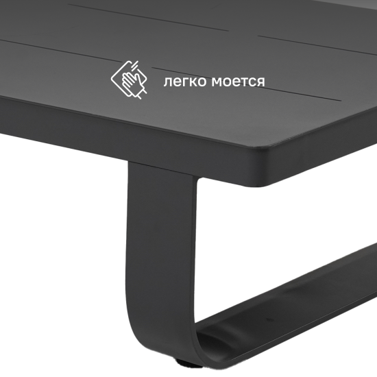 Набор садовой мебели для отдыха с подушками BEGINIA Aldan Алюминий Стол, диван, кресло 2 шт Серый / серебристый