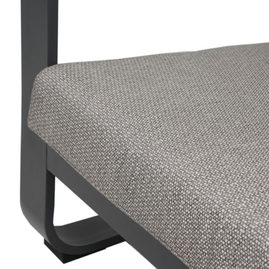 Набор садовой мебели для отдыха с подушками BEGINIA Aldan Алюминий Стол, диван, кресло 2 шт Серый / серебристый