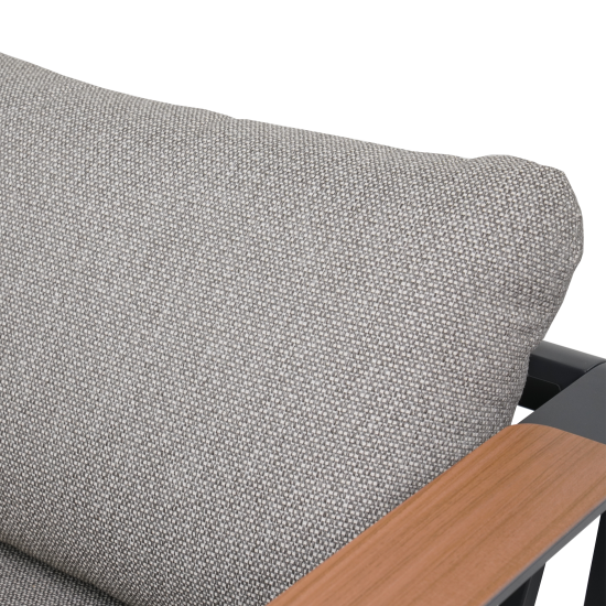 Набор садовой мебели для отдыха с подушками BEGINIA Aldan Алюминий Стол, диван, кресло 2 шт Серый / серебристый